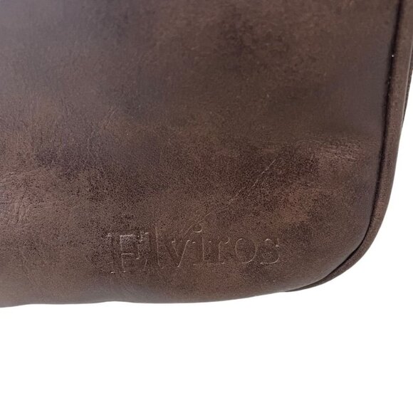 Elviros PU Leather Travel Toiletry Bag Multi-Compartment Zipper Closure Grooming - Picture 8 of 10